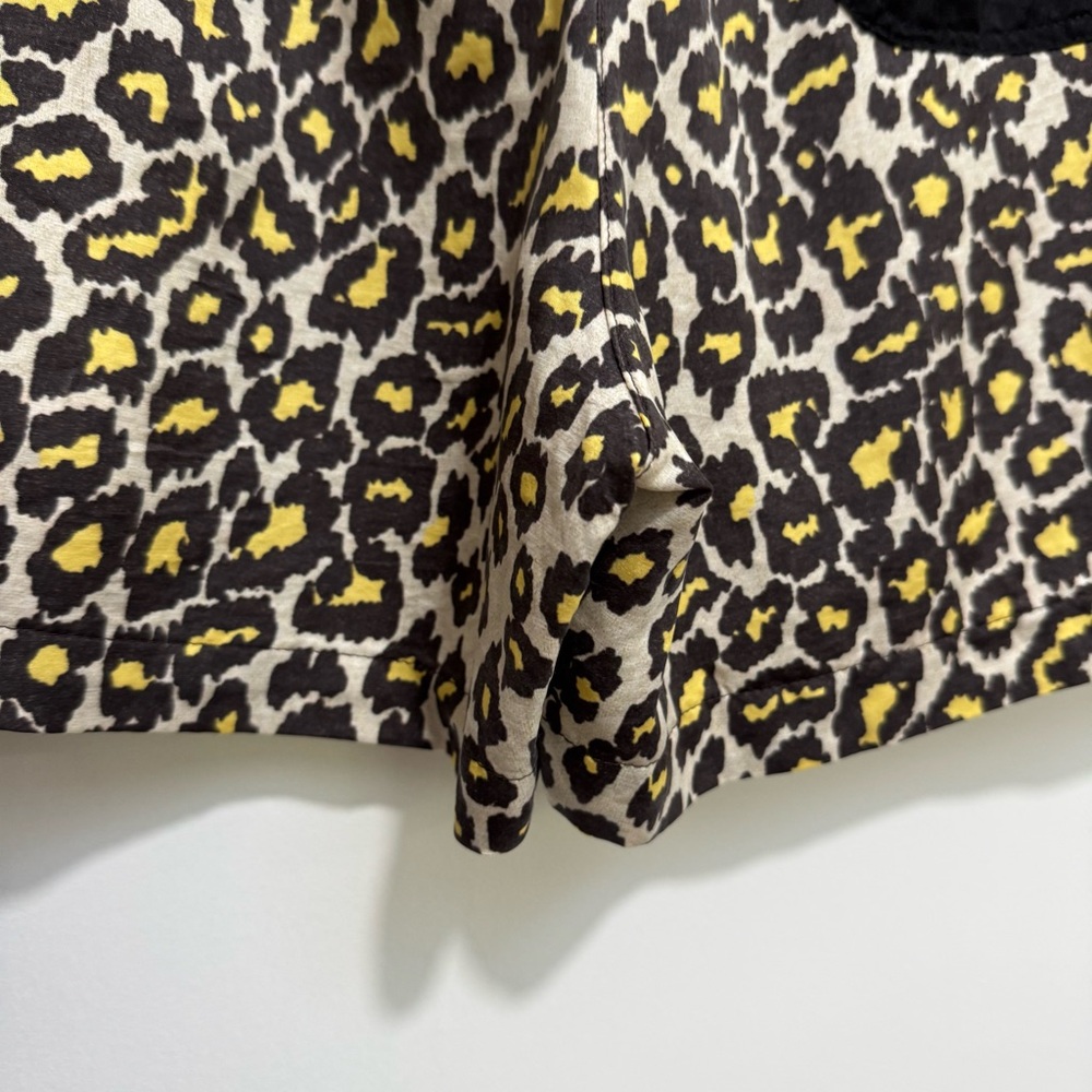 Raquel Allegra Leopard Print Cotton Silk Blend Shorts Large - Picture 8 of 11